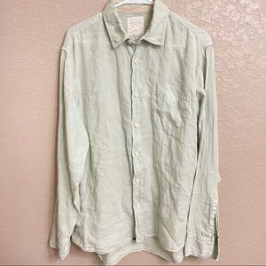 Billy Reid Button Down Shirt Cotton Linen M